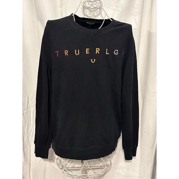 GOOD CONDITION TRUE RELIGION Embroidered True RELIGION Cotton CREWNECK SWEATSHIR - Picture 2 of 5